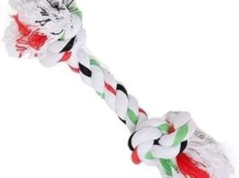 ペットケア マルチカラー ダブルノットロープおもちゃ/犬用噛むおもちゃ